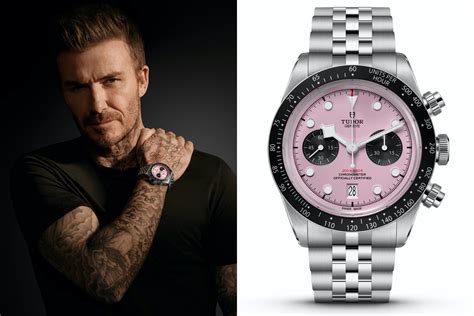 david beckham and tudor|tudor black bay chronograph pink.